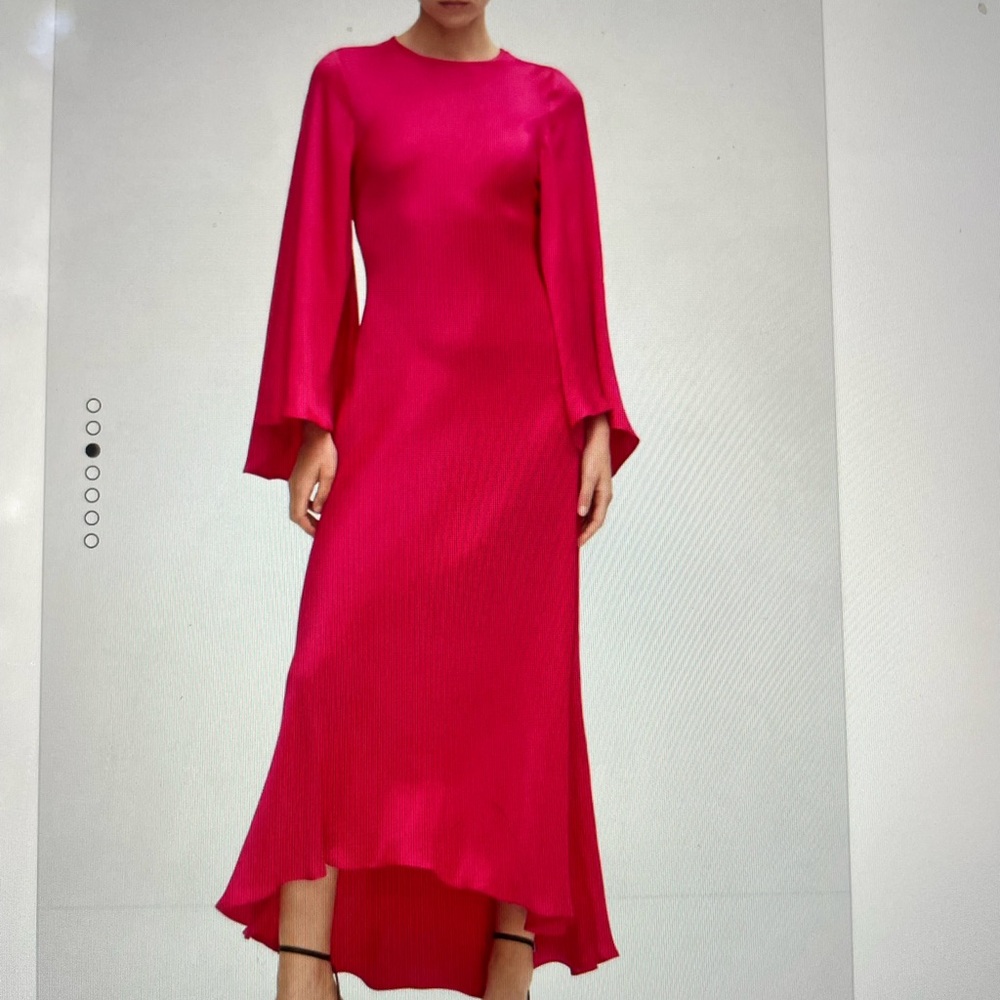 Elegant Pink Long Sleeve Dress